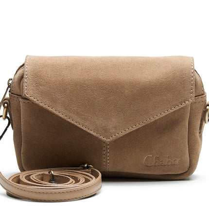Chabo Bags Rio Romy Suede Schoudertas Sand 32