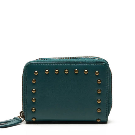 Chabo Bags Verona Leren Portemonnee Met Studs Sea Blue