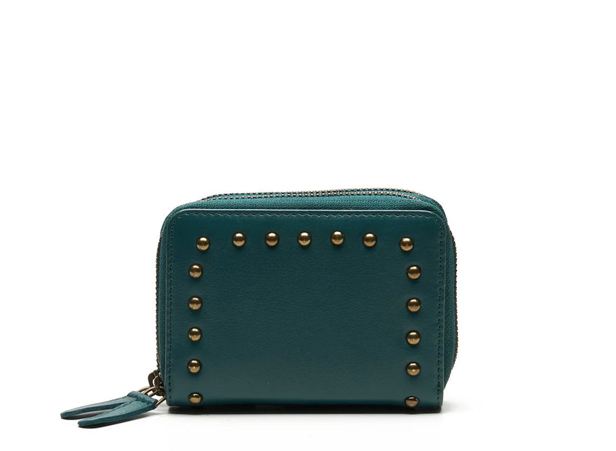 Chabo Bags Verona Leren Portemonnee Met Studs Sea Blue