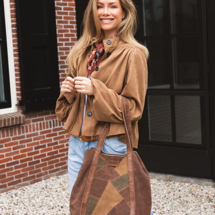 Chabo Bags Suede Patchwork nakupovalna torba