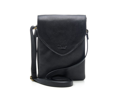 Chabo Bags Stylish Mover Leren Crossbodytas Black