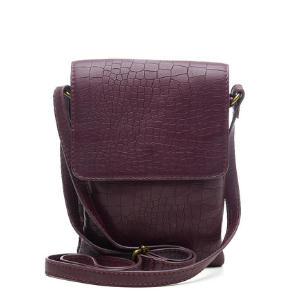 Chabo Bags Croco Mover Leren Crossbodytas Burgundy
