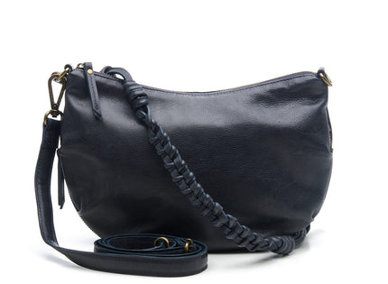 Chabo Bags Shoulderbag Byron Leren Schoudertas Navy Blue