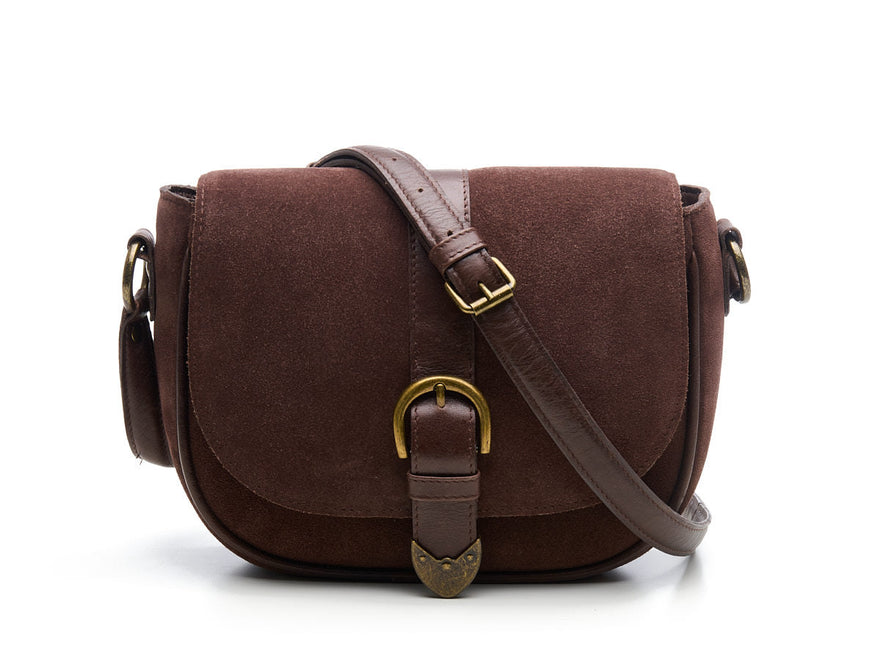 Chabo Bags Saddle Darwin Mala de Ombro em Camurça Cacau