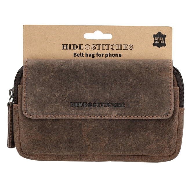 Hide & Stitches Idaho Telefoon Riemtasje met Overslagsluiting
