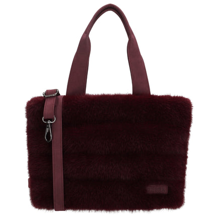Zebra Trends Emma kabelka z umelej kožušiny Bordeaux