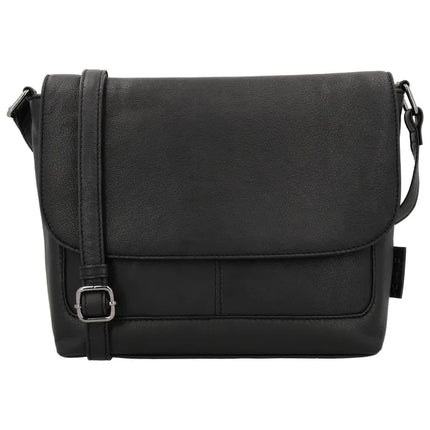 Beagles Benidorm Leren Schoudertas Met Overslag Zwart