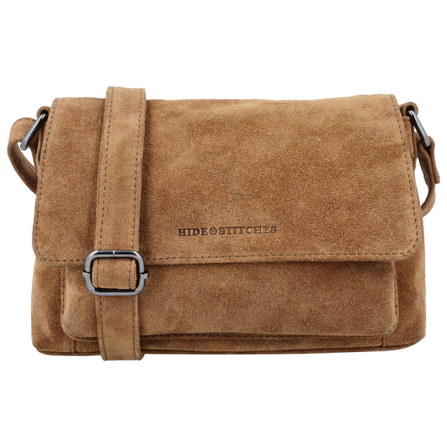 Hide & Stitches Suede Overslag Schoudertas