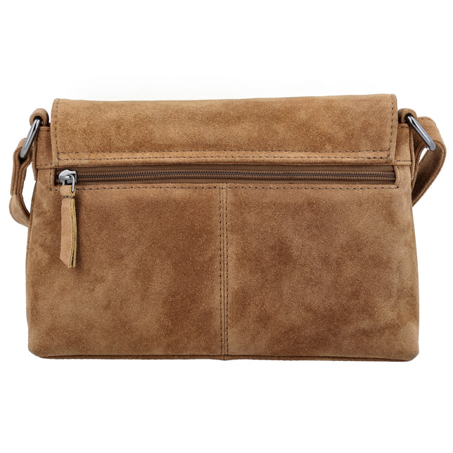 Hide & Stitches Suede Overslag Schoudertas