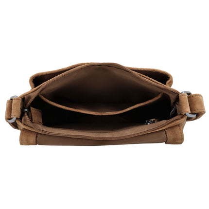 Hide & Stitches Suede Overslag Schoudertas