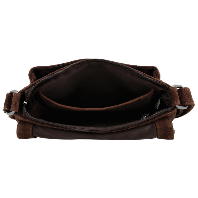Hide & Stitches Suede Overslag Schoudertas