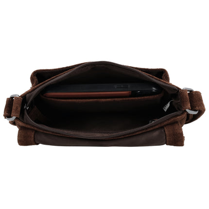 Hide & Stitches Suede Overslag Schoudertas