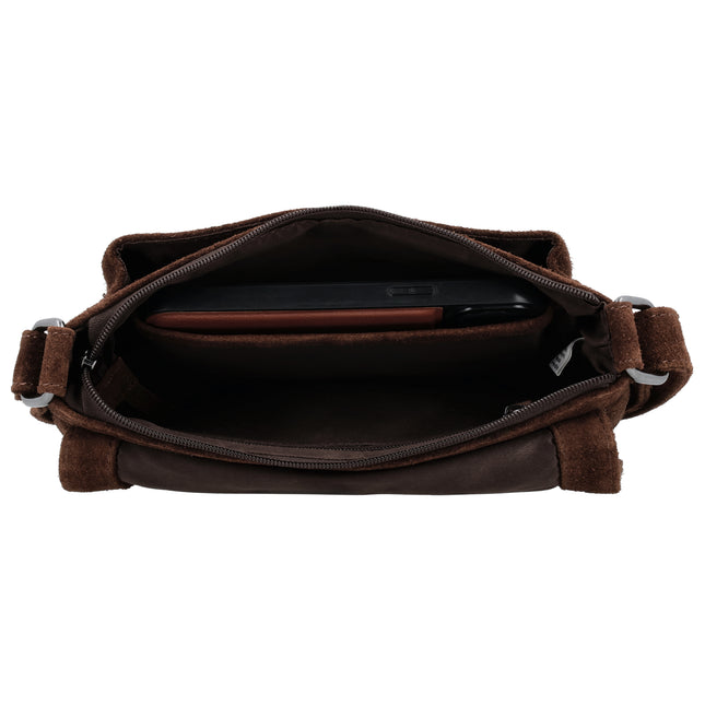 Hide & Stitches Suede Overslag Schoudertas