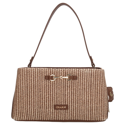 Charm London Santorini Schouder Tas Bruin