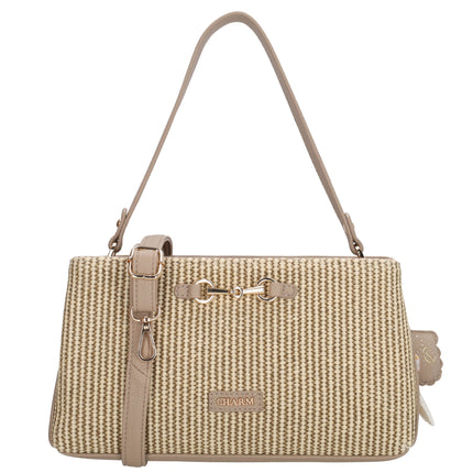 Charm London Santorini Schouder Tas Taupe