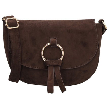Beagles Chino Crossbodytas met Overslag Donkerbruin