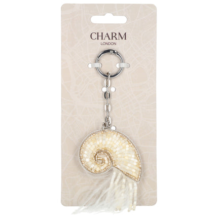 Charm London Bali Bag Charms Concha espiral crema
