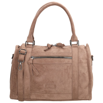Beagles Ako Handtasche mit Reißverschlussfächern Taupe