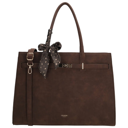Charm London The Hamptons Village Mala para Portátil 15,6 polegadas Castanho-escuro