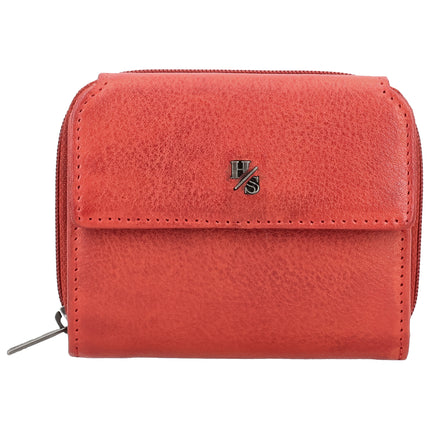 Hide & Stitches 93 Range Carteira em Pele com Fecho de Correr e Aba 26343 Vinho vermelho