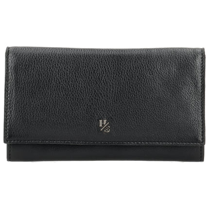 Hide & Stitches 93 Range Lange Lederbrieftasche 26344 Schwarz