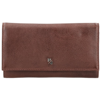 Hide & Stitches 93 Range Lange Lederbrieftasche 26344 Braun
