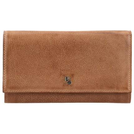 Hide & Stitches 93 Range Lange Lederbrieftasche 26344 Donker Cognac