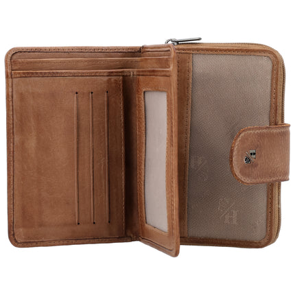 Hide & Stitches 93 Range Leren Portemonnee met Rits en Lipsluiting 26345
