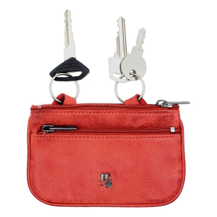 Hide & Stitches 93 Range Leren Sleuteletui met Twee Ritsen 26347