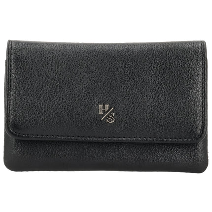 Hide & Stitches 93 Range Porta-chaves em couro com aba 26348 Preto
