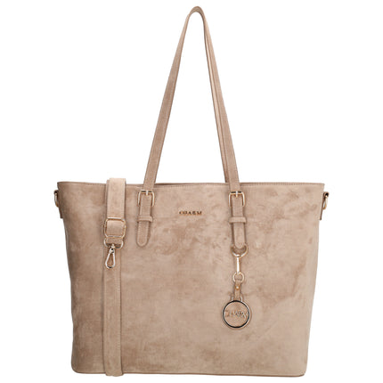 Charm London Birmingham Mala para portátil 15,6 inch Taupe
