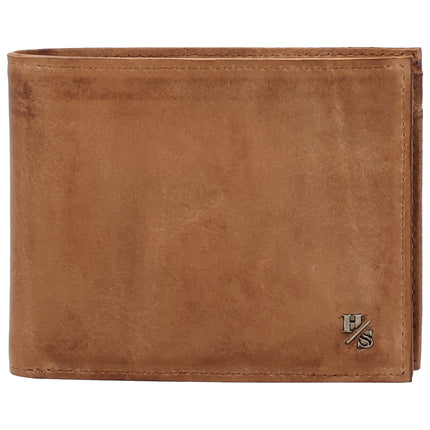 Hide & Stitches 93 Range Leder-Billfold mit Kartenfenster 27149 Donker Cognac