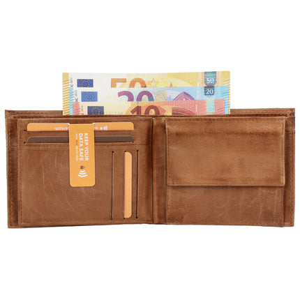 Hide & Stitches 93 Range Leder-Billfold mit Kartenfenster 27149