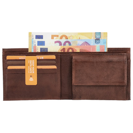 Hide & Stitches 93 Range Leren Billfold met Muntvak 27150