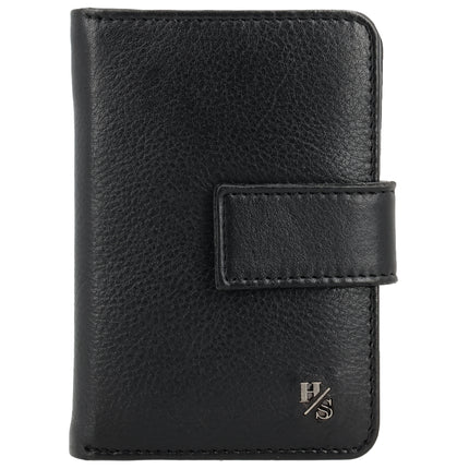 Hide & Stitches 93 Range Leren Portemonnee met Lipsluiting 27154 Zwart