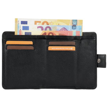 Hide & Stitches 93 Range Leren Portemonnee met Lipsluiting 27154