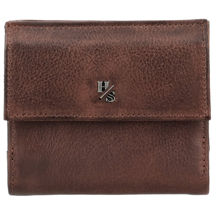 Hide & Stitches 93 Range Compacte Leren Portemonnee 27156 Bruin
