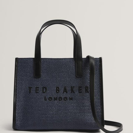 Ted Baker Paolina Faux raffia lille ikontaske Navy