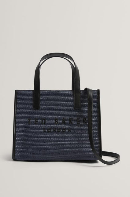 Ted Baker Paolina Faux raffia Small Icon Bag Navy