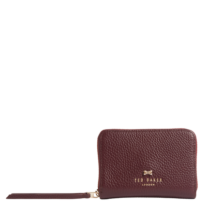 Ted Baker Myriaa Bow Detail Small Zip Around-plånbok Mörkröd