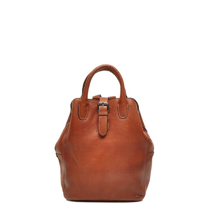 Mochila Berba em pele Lucca Conhaque