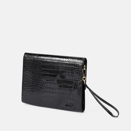 Ted Baker Wesslie Croc Effect Icon Envelope Pouch