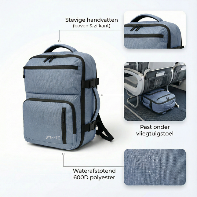 ByMetz Rugzak 40x30x20 cm Ryanair & Transavia