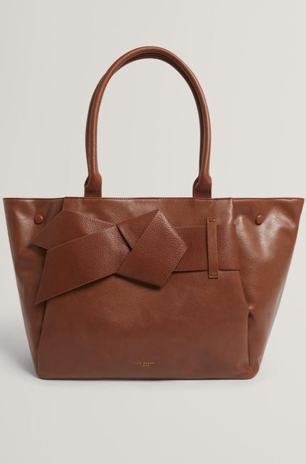 Ted Baker Shopper Sophian Knot Bow Extra velká Tote Tan