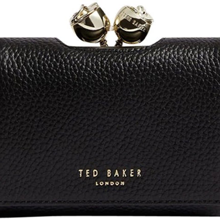 Ted Baker Roosa Rose Detail Leather Bobble Purse Small Black