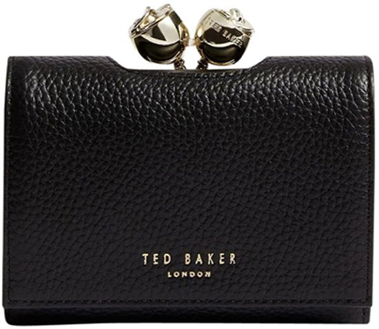 Ted Baker Roosa Rose Detail Leather Bobble Purse Small Black