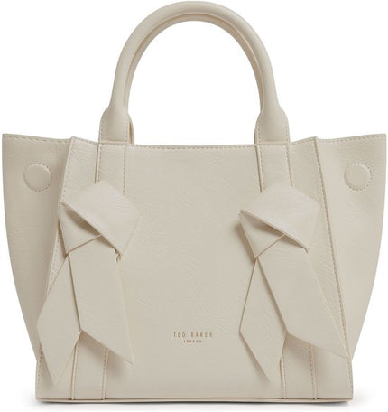 Ted Baker Saniee Knot Bow Medium Tote Elfenben