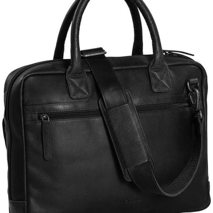 Daniel Ray Salem Leder A4 Tasche Schwarz
