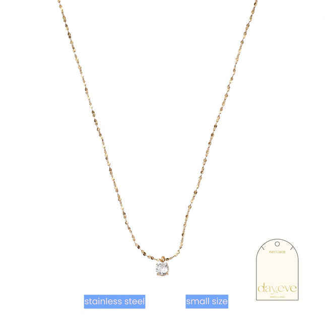Day & Eve by Go Dutch Label  Small Size 1 Stone Necklace - 14K (34+6 cm)