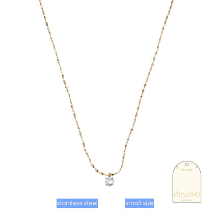 Day & Eve by Go Dutch Label  Small Size 1 Stone Necklace - 14K (34+6 cm)